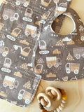 Construction Bib & Burp Cloth Set