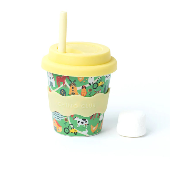 Farm Babychino Cup 4oz (Come with a green straw)