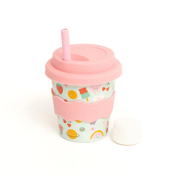 Favourite Things Babychino Cup 4oz (Comes with a pink Straw)