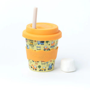 Digger Babychino Cup 4oz (Comes with a yellow straw)