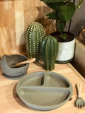 Your Bowl & Spoon (Suction feeding bowls) Dusty pink & Sage