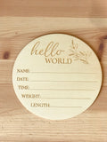 Hello World Announcement Wooden 1