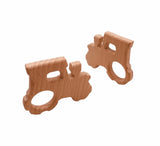 Natural Wooden Tractor Toy Ring