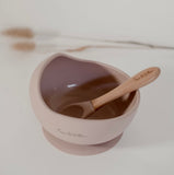 Your Bowl & Spoon (Suction feeding bowls) Dusty pink & Sage